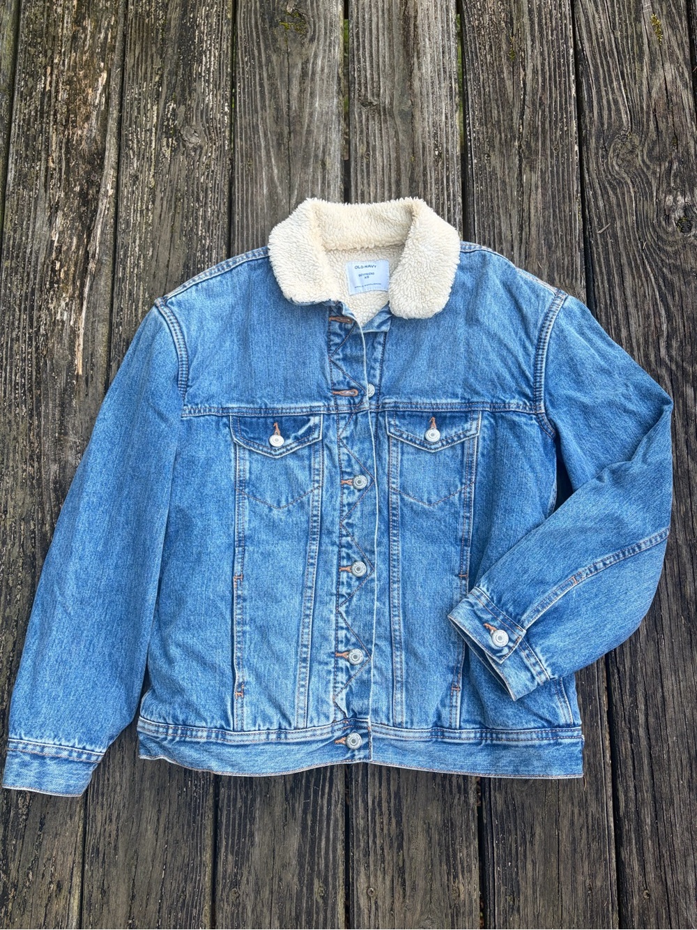 Old Navy Sherpa Lined Denim Jacket